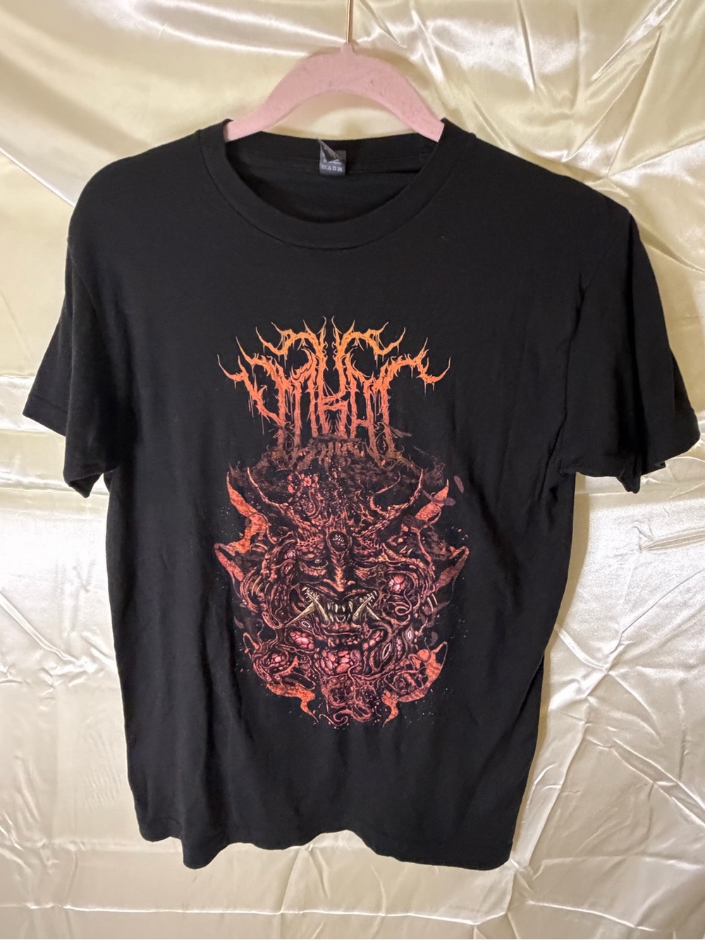 Tultex Black Graphic T Shirt Mens M Metal Deathcore Horror Demon Band Tee
